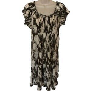 Michael Kors Dress Size Petite M Khaki and Cream Knee Length Stretch